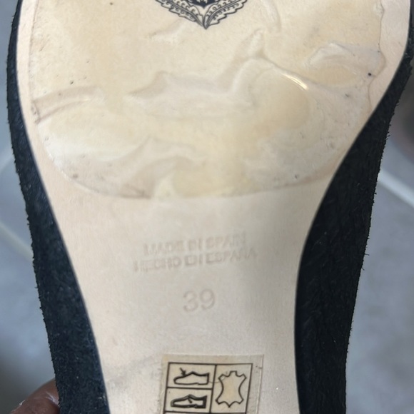 Free People Women’s Boots 8.5 Willa Pointed Toe Black Suede Kitten Heel Y2K - Picture 8 of 10